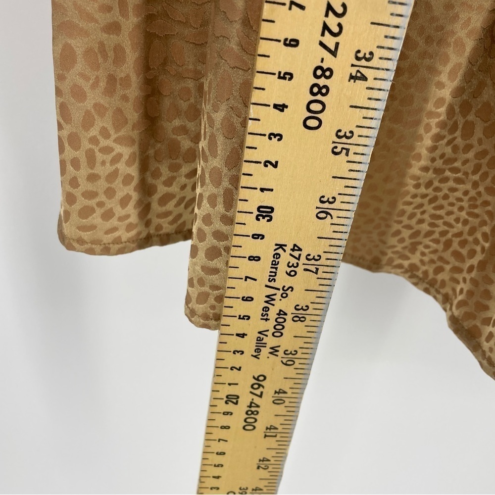 Downeast Feline Animal Print Gold Dress Modest Lined - Picture 8 of 8